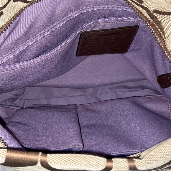 Coach Signature Khaki/Mahogany Purse (F 15067) - Picture 6 of 8